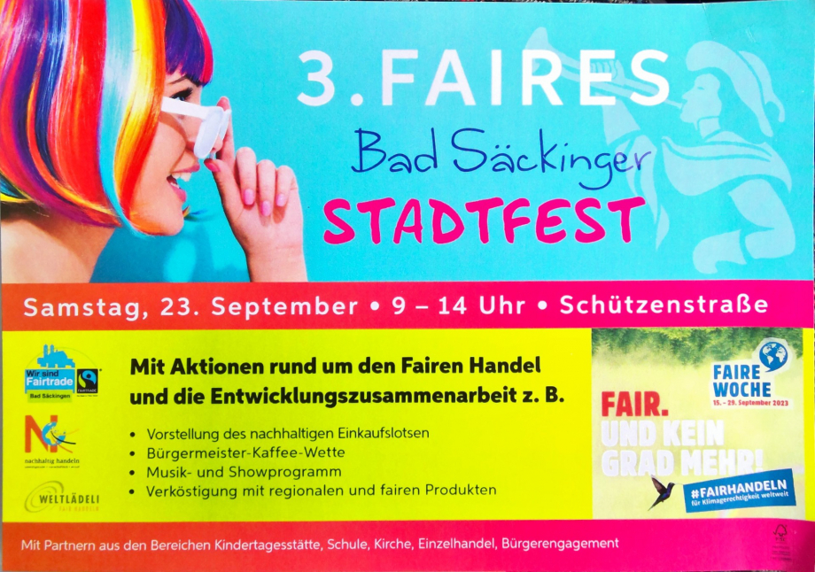 Fairtrade School Scheffel Gymnasium auf dem Fairen Stadtfest in Bad Säckingen